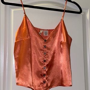 Cropped silky cami